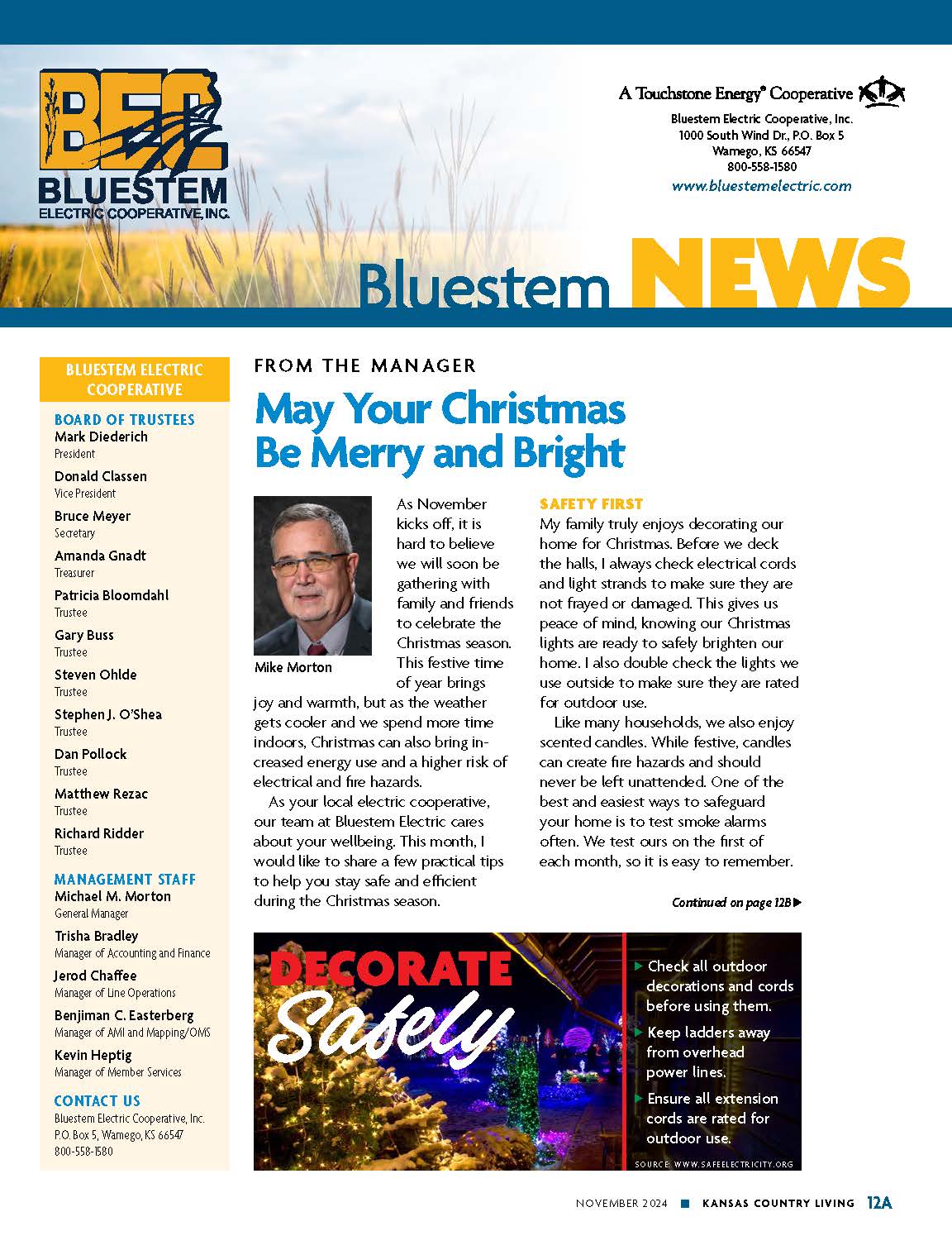 November 2024 Kansas Country Living Bluestem Electric Cooperative
